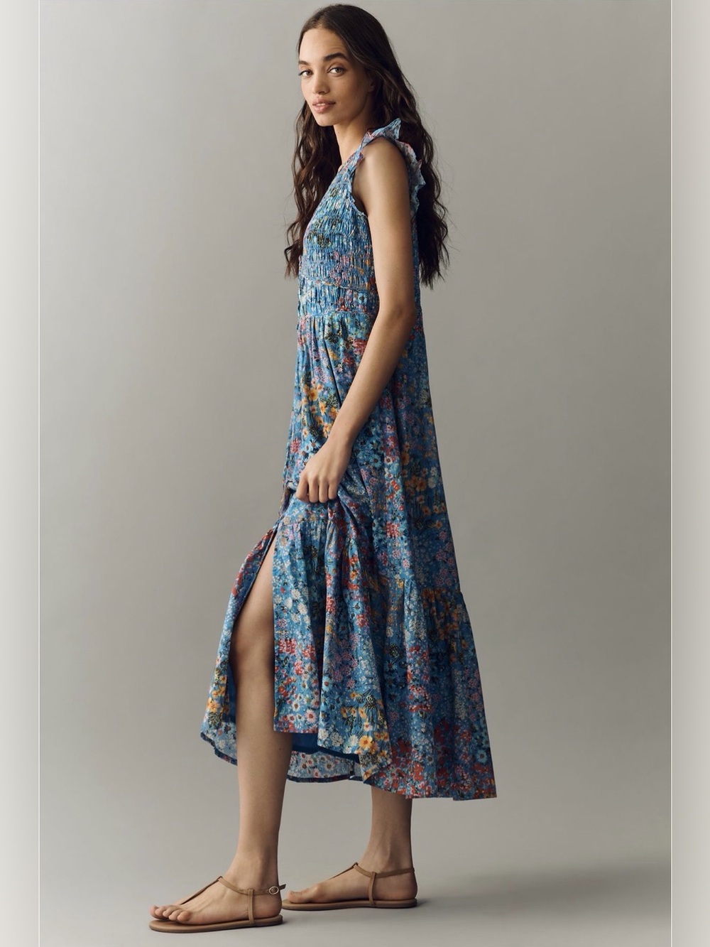 Anthropologie Peregrine V-Neck Midi Dress NWT - Picture 4 of 8